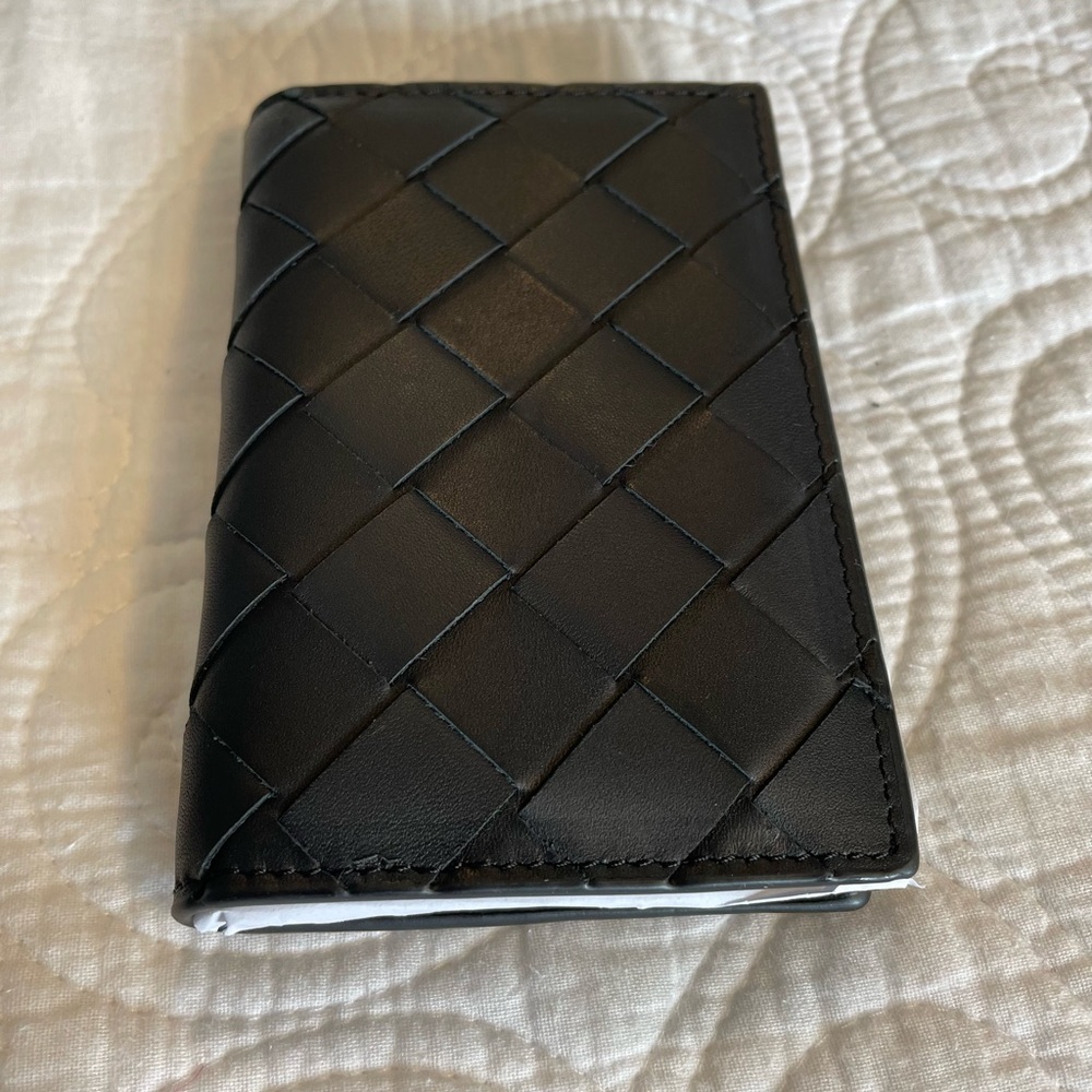 Business Card Holder Synthetic Leather Bottega Veneta Style